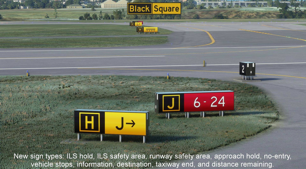 Real Taxiways USA — реалистичные знаки руления в аэропорту MSFS