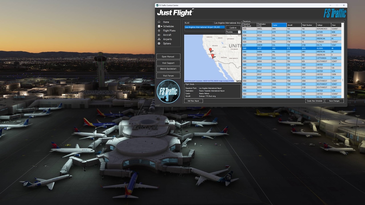 AI-трафик FS Traffic v1.0.8 от Just Flight в Microsoft Flight Simulator